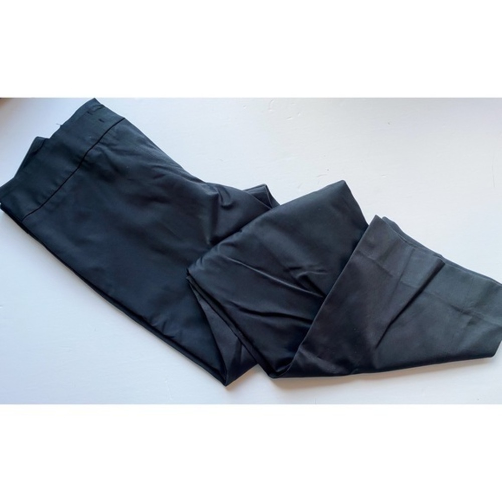 Escada Solid Black Cotton Trousers - image 1